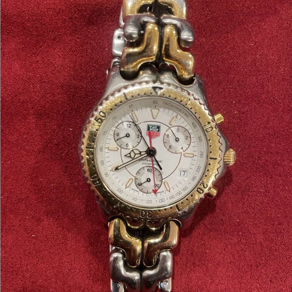 Tag heuer SEL mens with box and links